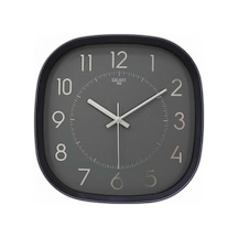 Galaxy Premium Serisi Abs Kasa Duvar Saati Oval 30 Cm Gri Renkli Klasik Kadran Açık