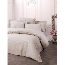 Cotton Box Nakışlı Saten Çift Kişilik Nevresim Takımı Alameda Lila