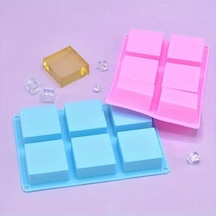 Sabun Kalıbı & Kek Kalıbı Silikon Kalıp 5x5cm Kırmızı