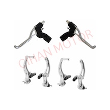 V Brake Fren Takımı Krom + Alüminyum Kollu 3 Parmak