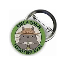 Totoro Anime Buton Rozeti, Koleksiyoncular İçin Özel Tasarım Açık Kahverengi