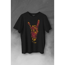 Hey There Rock Hand Rockstar Urban Baskılı Tişört Unisex T-shirt 001