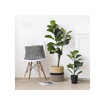 Dekoratif Jüt Hasır Saksılık Havluluk Organizer 30x30 Cm Kahverengi Kahverengi
