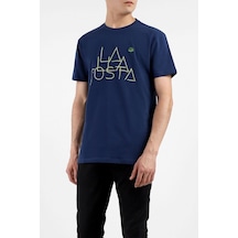 Layyagosta Erkek Sıfır Yaka T-Shirt-İndigo (504689149) İndigo