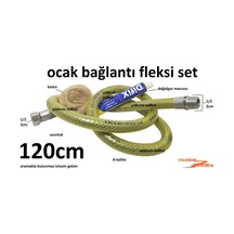 Doğalgaz Ocak Fleksi 120cm Gaz Hortumu Yeni Sistem