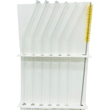 Cam Pipet 8 x 200 Mm Eğimli Şeffaf 6 Lı + Fırça Set