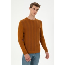 U.S. Polo Assn. Erkek Slim Fit Bisiklet Yaka Coconut Kazak 50293042-VR153