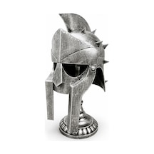 3 Adet Metal Şövalye Miğferi Biblosu Dekoratif Metal Heykel, Masaüstü Biblo, Armor Helmet Figür 1