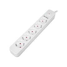 S-link Spg501s 1.5 Metre Kablolu 750 Joule 1.5 Mm Anahtarlı 5 Li Akım Korumalı Priz 0