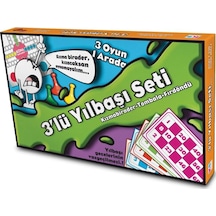 Yılbaşı Aile Oyunu Seti 3'lü Kızma Birader Tombala Fırdöndü Oyunu N11.1373