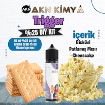 Trigger Yoğun Dıy Kit Bisküvi Patlamış Mısır Gıda Aroması %25 Oranda Aroma İçerir Hazır Değildir 60 Ml