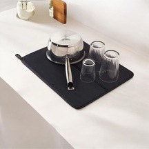 Bulaşık Kurutma Matı Polyester Örtüsü 45x34cm Syh Belirtilmemiş Siyah Diğer