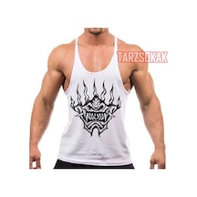 Tarzsokak Gym Tank Top Fitness Sporcu Atleti Gym83 Beyaz