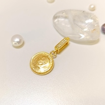 Atalira Çeyrek Altınlı Charm Açılır Kilitli Kolye