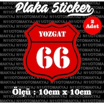 66 Yozgat İl Şehir Plaka Sticker Futbol Spor Kulüb