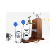 Kişiye Özel Renkli Baskılı Şerefe ve Sağlığa Tasarımlı İkili Vodk