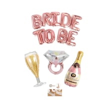 Rose Gold Bride To Be Bekarlığa Veda Partisi 4 Lü Folyo Balon Set Rose Gold