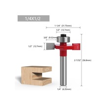 Dofolink Ahşap İşleme T-tipi Toplu Bıçağı Seti 8 Parça - Kenar Düzenleme Ve Yuva Kesme - 1/4 Uç, 1/2 Genişlik