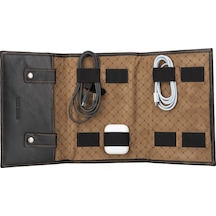 Bouletta Deri Kablo Aksesuar Taşıma Çantası RST1 Siyah