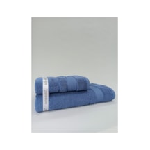 Özdilek Trendy Büyük Boy Banyo Havlu Seti 2'li- 90x150 Cm + 50x90 Cm Mavi
