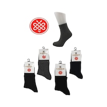 Kardeşler Çorap Erkek Pamuklu Diyabetik Çorabı Yarım Konç Tenis Sıkmayan Çorap Çok Renkli 4'lü Paket Çok Renkli - 276362501 Çok Renkli