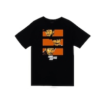 Stoned&Fame İyi Kötü Çirkin Baskılı Unisex %100 Pamuk Siyah T-shirt SIYAH