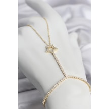 Mey İthalat Gold Renk Pirinç Zirkon Taşlı Yıldız Model Şahmeran Altın Mey İthalat Gold Renk Pirinç Zirkon Taşlı Yıldız Model Şahmeran Altın