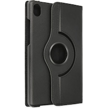 Lenovo Tab M8 Kılıf 360 Tablet Deri Kılıf - Siyah Kılıf