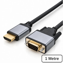 6100 Hdmı To Vga Görüntü Çevirici Dönüştürücü Adaptör Monitör Uydu Tv Kablosu 1m