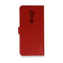 Oppo Reno 2z Uyumlu Kılıf Trend S Plus Kapaklı Kılıf - Kırmızı