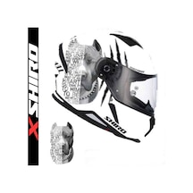 Shiro Hunter Pitbull Kapalı Kask Siyah - Beyaz