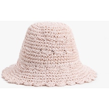 Koton Hasır Örme Bucket Şapka Açık Pembe 2skg40020aa 2SKG40020AAPB3 Pembe