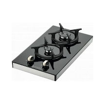Eminçelik EC-SÜ 4120 BG30 NG Siyah Cam Set Üstü İkili Ocak