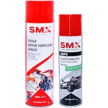 Susuz Motor Temizleme Spreyi 500 Ml + Tampon & Plastik Yenileyici 300 Ml