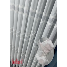 Tül Perde Brillant Marka Aplike Dantel Yoda Desen Yeni Nesil Lüx Örme Kumaş 1 . Kalite Ekru