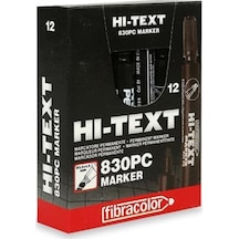 Hi-Text 830 C Permanent Koli Kalemi Kesik Uç Siyah-12'Li N11.2209