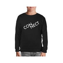 Connect With N Siyah Çocuk Sweatshirt