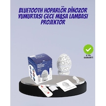 Bluetooth Bağlantılı Dinozor Yıldız Projektör Gece Lambası Ve Uyku Yardımcısı Çok Renkli