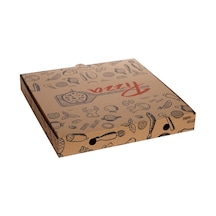 Mi x Baskılı Pizza Kutusu 28 CM 28 x 28 x 4 CM  300 Adet
