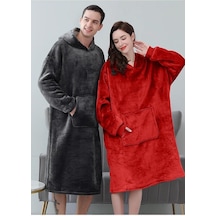 Mulberry Wellsoft Unisex Kapüşonlu Giyilebilir Tv Battaniyesi Oversize 2'li Set