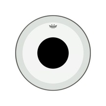 Remo P3-1324-10- Powerstroke P3 Şeffaf Top Black Dot™ 24-" Bas