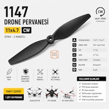 1147 Drone Pervanesi Cw Siyah 1 Çift