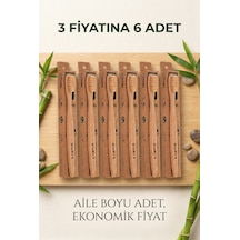 Bambu Diş Fırçası Medium 6 Adet Çevre Dostu Bpa Free