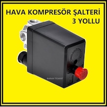 Kompresör Şalter Otomatiği 3 Yollu 220 Vac Ayarlı Basınç Şalteri N11.138