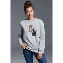 Anime Tokyo Ghoul Anteiku Baskılı Gri Kadın Sweatshirt (534614978)