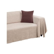 Premium Koltuk Örtüsü 175x350 Xlarge Gramajlı Jakarlı Şönil Camel Kanepe Örtüsü Kaymaz Çok Renkli