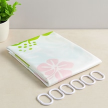 Pvc Banyo Duş Perdesi 90x180 Cm - 2'li, 12 Halka Çok Renkli
