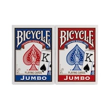 Rider Back Intl. Jumbo Endeks Oyun Kartları, İkili Paket, Kırmızı & Mavi