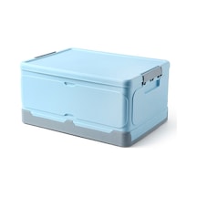 Sones Öğrenci Kitapları Sıralama Eser Plastik Katlanır Araba Depolama Kutusu, Boyut: Xl Mavi