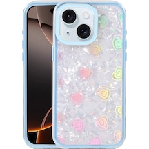 Apple  Uyumlu  iPhone 14 Lumi Desenli Kapak Mavi